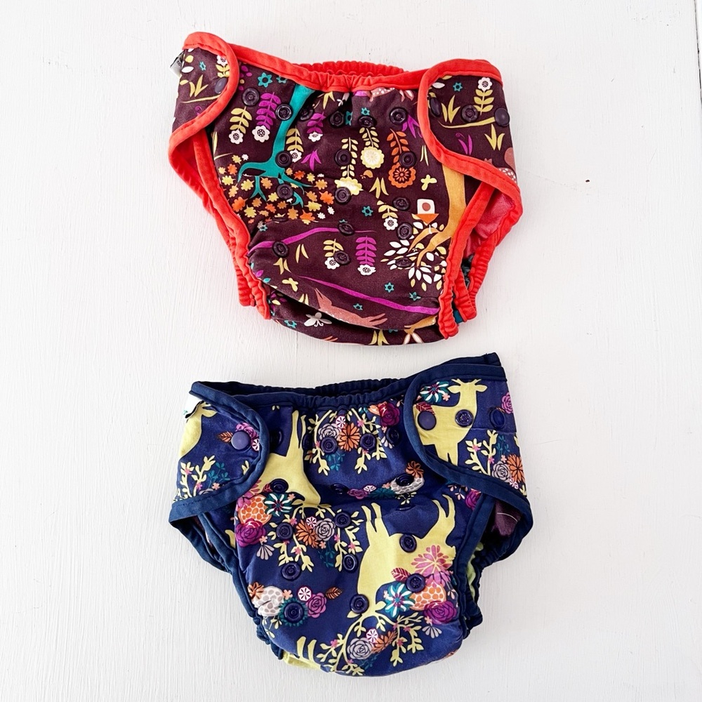 Best Bottoms Cloth Diapers Lot of 2 Woodland Forest‎ Theme Reusable Bestbottoms